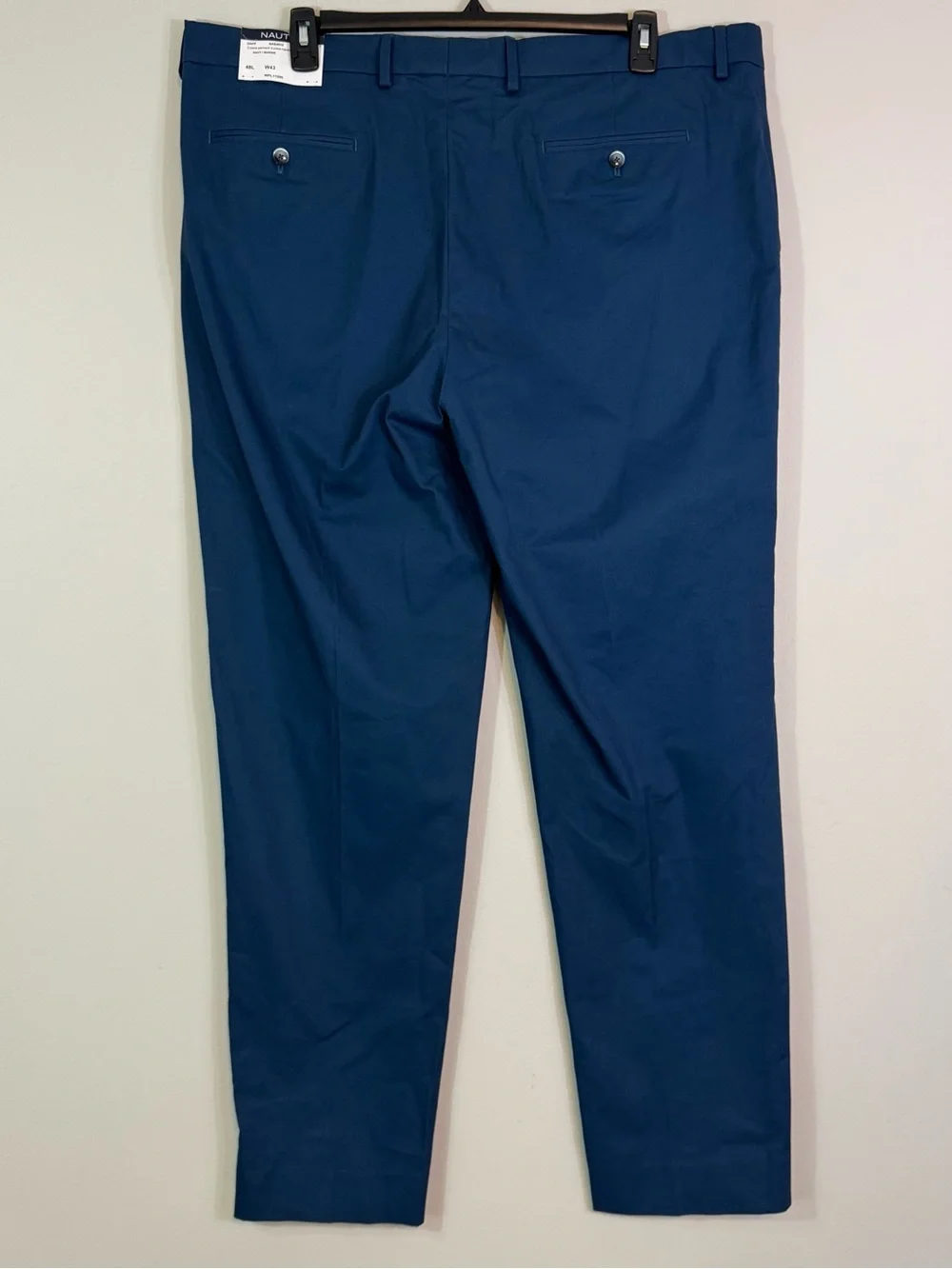 NAUTICA Modern-Fit Seasonal Cotton Stretch Suit Set Marine Blue 48L Blazer x 43W
